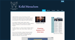 Desktop Screenshot of kollelmenachem.com.au